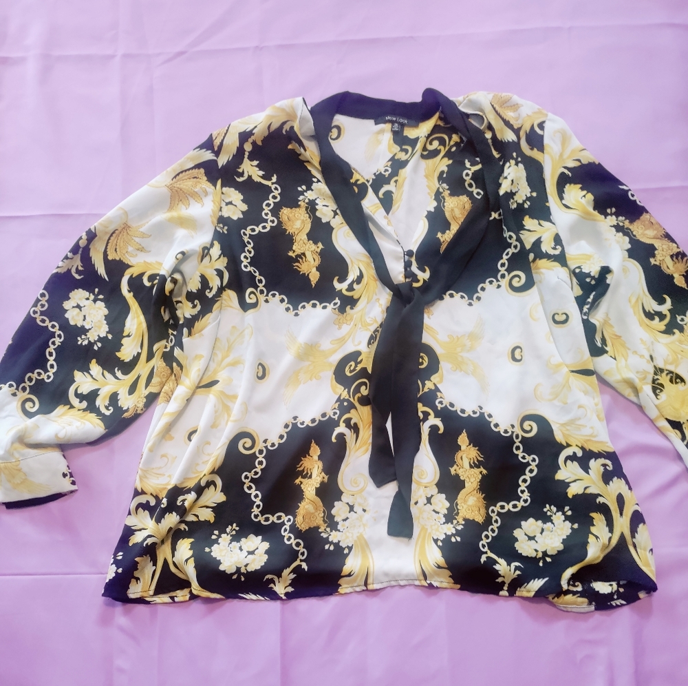New look, Gold+Black+White, Size 3x
